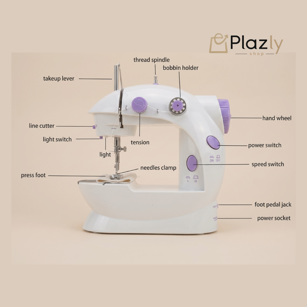 MINI MÁQUINA DE COSER PORTÁTIL CONFECCIONA Y CREA SIN SALIR DE CASA