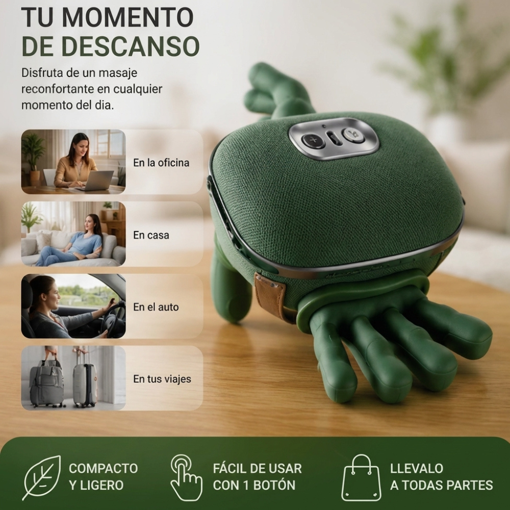 MASAJEADOR MANITO MULTIFUNCIONAL RELAJACIÓN PROFUNDA AL INSTANTE