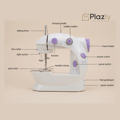 MINI MÁQUINA DE COSER PORTÁTIL CONFECCIONA Y CREA SIN SALIR DE CASA