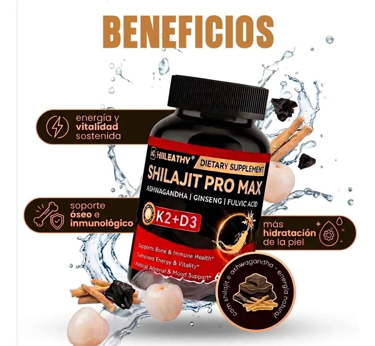SHILAJIT PRO MAX POTENCIA, ENERGÍA Y VITALIDAD