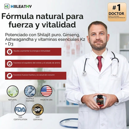SHILAJIT PRO MAX POTENCIA, ENERGÍA Y VITALIDAD